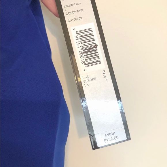 NWT Tahari Ruffled Cold Shoulder Dress - Picture 4 of 6